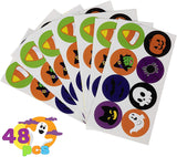 Halloween Treat Bags With Stickers, 48 Pcs