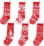 Knit Christmas Stockings, 6 pcs