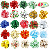 48 Piece Christmas Gift Wrap Pull Bows