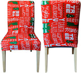 4 Piece Christmas Stretch Chair Covers
