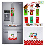 Christmas Kitchen Appliance Handle Covers, 5 Pcs