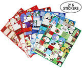 Christmas Gift Tag Stickers, 216 Pcs