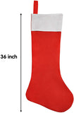 4 Piece 36" Jumbo Felt Christmas Stockings
