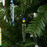 Glass Icicle Ornaments, 12 Pcs