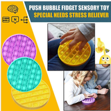 Push pop Bubble Fidget Toy, Stress Relief and Anti-Anxiety Tools Sensory Toy