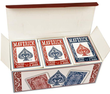 Maverick Standard Playing Cards 12 Pack, Poker Size Standard Index, 12 Decks of Cards (6 Blue and 6 Red)