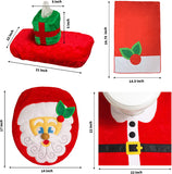 5 Pieces Santa Claus Toilet Cover