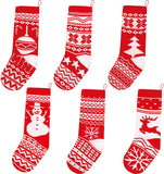 Knit Christmas Stockings, 6 Pack