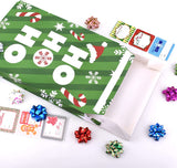 Holiday Wrapping Sleeve Gift Boxes Pull Bows Tag Set (6 Designs), 12 Pcs