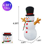 COMIN Christmas Inflatables 5FT Tree Hand Snowman with Bright LED Light Yard Decoration,Christmas Blow Up Yard Decoration,Chirstmas Inflatables Clearance for Xmas Party,Indoor,Outdoor,Garden,Yard Lawn