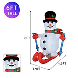 COMIN Christmas Inflatables 5.5FT Ski Snowman with Bright LED Light Yard Decoration, Chirstmas Blow-up Yard Decoration Clearance for Xmas Party,Indoor,Outdoor,Garden,Yard Lawn