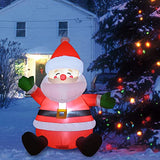 COMIN Christmas Inflatables 5FT Santa Claus with Bright LED Light Yard Decoration,Christmas Blow Up Yard Decoration,Chirstmas Inflatables Clearance for Xmas Party,Indoor,Outdoor,Garden,Yard Lawn