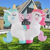 COMIN Christmas Inflatables 6FT Unicorn Couple with Bright LED Light Yard Decoration,Chirstmas Inflatables Decoration Clearance for Xmas Party,Indoor,Outdoor,Garden,Yard Lawn