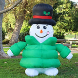 COMIN Christmas Inflatable 5.9FT Snowman with Green Coat