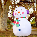 COMIN Christmas Inflatables 4FT Snowman with Bright LED Light Yard Decoration,Christmas Blow Up Yard Decoration,Chirstmas Inflatables Clearance for Xmas Party,Indoor,Outdoor,Garden,Yard Lawn
