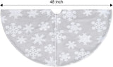 48'' Christmas Jacquard Cashmere Snow Flake Tree Skirt